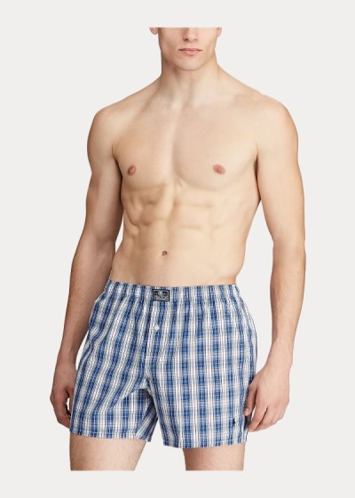 Polo Ralph Lauren Plaid Cotton Boxershorts Herre Danmark (OYGLZ6109)